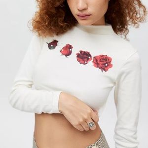 UO Diamante Floral Open-Back Top